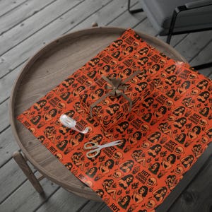 Hot Ghoul Summer Wrapping Paper: Spooky Gothic Gift Wrap image 8