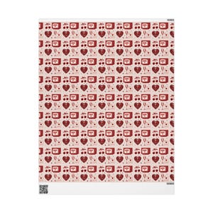 Vintage Valentine's Wrapping Paper: Nostalgic Love-Themed Gift Wrap image 3