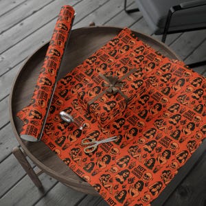 Hot Ghoul Summer Wrapping Paper: Spooky Gothic Gift Wrap image 9