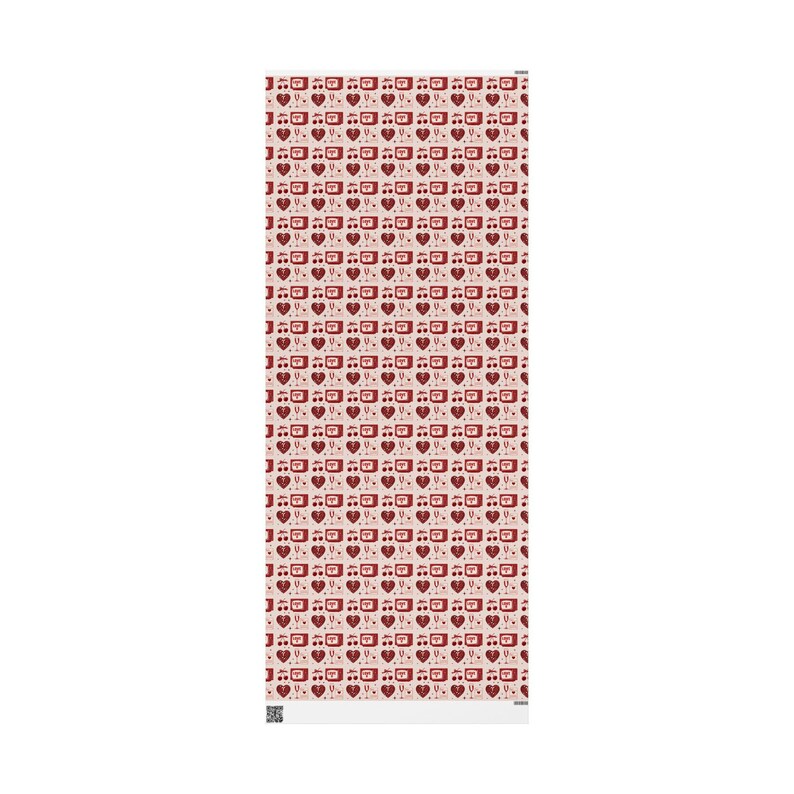 Vintage Valentine's Wrapping Paper: Nostalgic Love-Themed Gift Wrap image 5