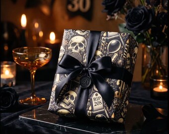 Death to My 20s Wrapping Paper, Funny 30th Birthday Gift Wrap