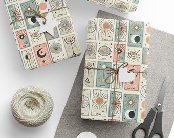 Tarot Card Wrapping Paper: Mystical Witchcraft Gift Wrap
