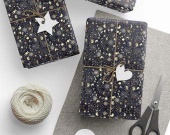 Celestial Wrapping Paper: Starry Night Astrology Gift Wrap