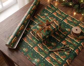 Christmas Sneaker Wrapping Paper, Festive Wrap