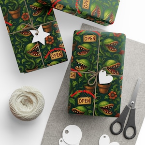 Little Shop of Horrors Inspired Wrapping Paper: Feed Me Seymour Gift Wrap