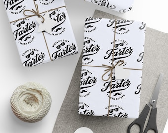 Papier cadeau drôle pour la fête des pères, cadeau papa bâillon