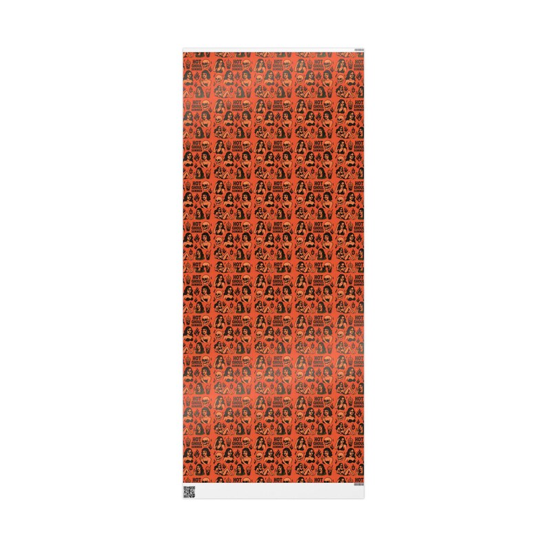 Hot Ghoul Summer Wrapping Paper: Spooky Gothic Gift Wrap image 4