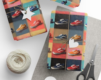 Sneakerhead Gift Wrap: Retro Sneaker Pattern, Urban Style