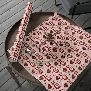 Vintage Valentine's Wrapping Paper: Nostalgic Love-Themed Gift Wrap image 9