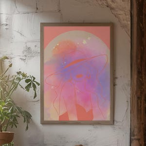 Abstract Woman Line Art Print: Modern Boho Decor (Digital Download)