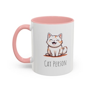 Cat Person Mug - Cute Cat Lover Gift - Funny Cat Coffee Mug - Gift for Cat Owners - Kawaii Cat Mug - Animal Lover Drinkware
