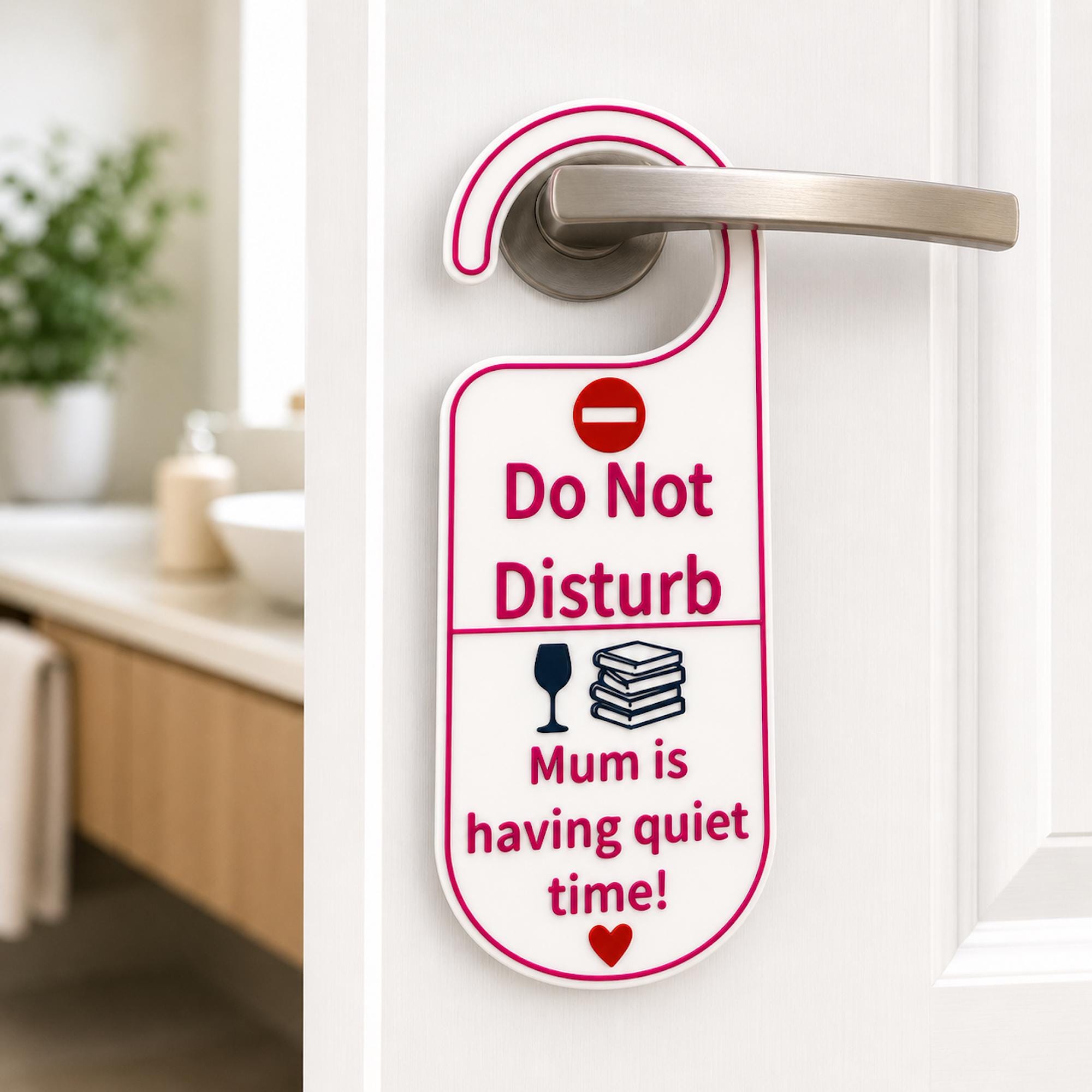 Do Not Disturb Door Hanger, Mum Quiet Time Sign, Funny Mom Bathroom…