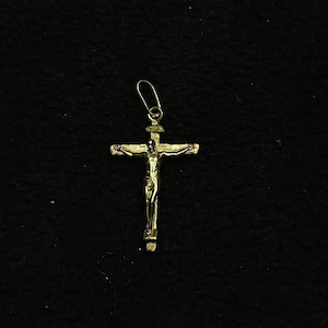 Personalized Jesus Crucifix Necklace, 14K Real Gold Pendant, Christian Jewelry Catholic Gift, Boyfriend Gift Christian Necklace