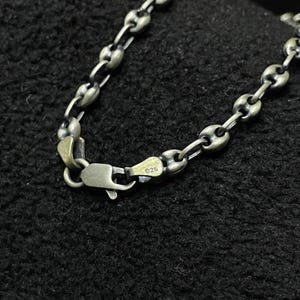 Sterling Silver Mariner Chain Necklace, 925 Silver Marina Chain for Pendant, Boyfriend Gift Men&#39;s Silver Chain, Valentine Gift