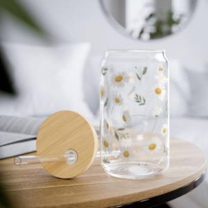 Yellow Flower -Sipper Glass, 16oz