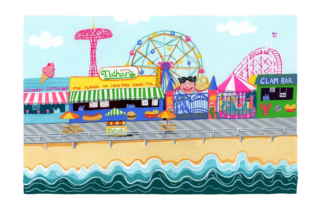 Coney Island Art Print - Etsy
