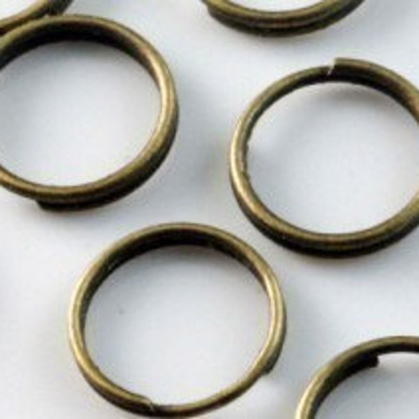 100 pcs Antique Bronze Split Rings 8mm -Sale- - Hurry limited supply available-