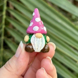 polymer clay gnome desk friend