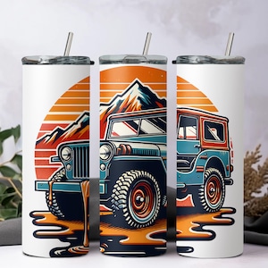 Tumbler wraps Jeep, mudding, 20 oz Skinny Tumbler, Sublimation Design, Digital Downlaod, png, printable, jeep fans, instant download,