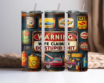 Envolturas para vasos de hombre, sarcásticas y divertidas, esposo, esposa afirma que hago tonterías png, envoltura delgada de 20 oz, descarga instantánea, envolturas, 8 envolturas gratis