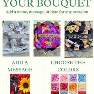 Custom Rose Bouquet With Ribbon Text – Prom Proposal Gift, Keepsake ...