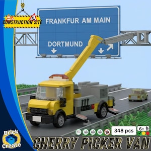 Cherry Picker Van MOC /digital PDF Lego manual instructions for building blocks / MOC-CS05-2025002 / Construction Site /