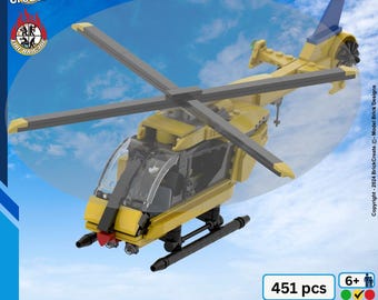 MOC Rescue Helicopter /digital PDF Lego manual instructions for building blocks / MOC-FB05-220425 / Construction Site