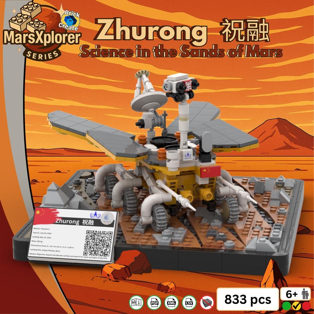 にるページ Zhurong/space Probe/mars Lander/display Model/moc-mx02-104213/lego