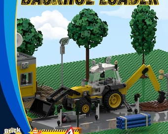 Backhoe Loader MOC Digital Instructions | Construction Vehicle PDF | Building Guide + Parts List |LEGO Instructions