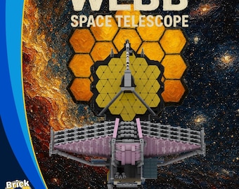 JWST V2.2/Space Probe/WEBB Telescope/Display Model/MOC-DP44-77613/Lego/Digital pdf/instructions Download/building instructions