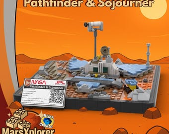 Pathfinder & Sojourner/Space Probe/Mars lander/Display model/MOC-MX05-99833/Lego/Digital pdf/instructions Download/building instructions