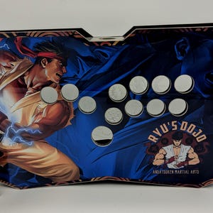 Custodia per controller di gioco Fightstick di Street Fighter Ryu con tutti i pulsanti