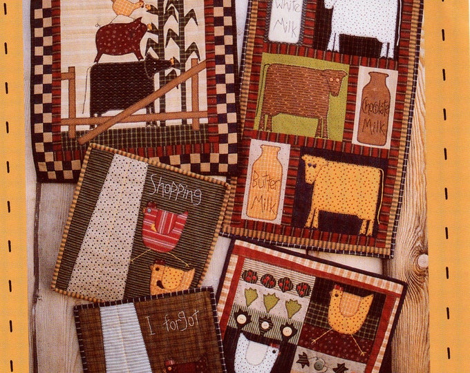 Primitive Folk Art Applique Quilt Pattern Broken Fence Etsy