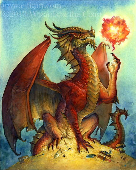 Dragon Magic Print - Etsy UK