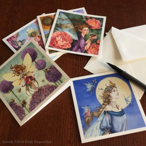 Greeting Card Set - Stationery - Faeries and Flora