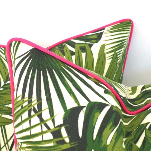 Banana Leaf Pillow Case 20x12 Palm Beach Decor Tropical Etsy