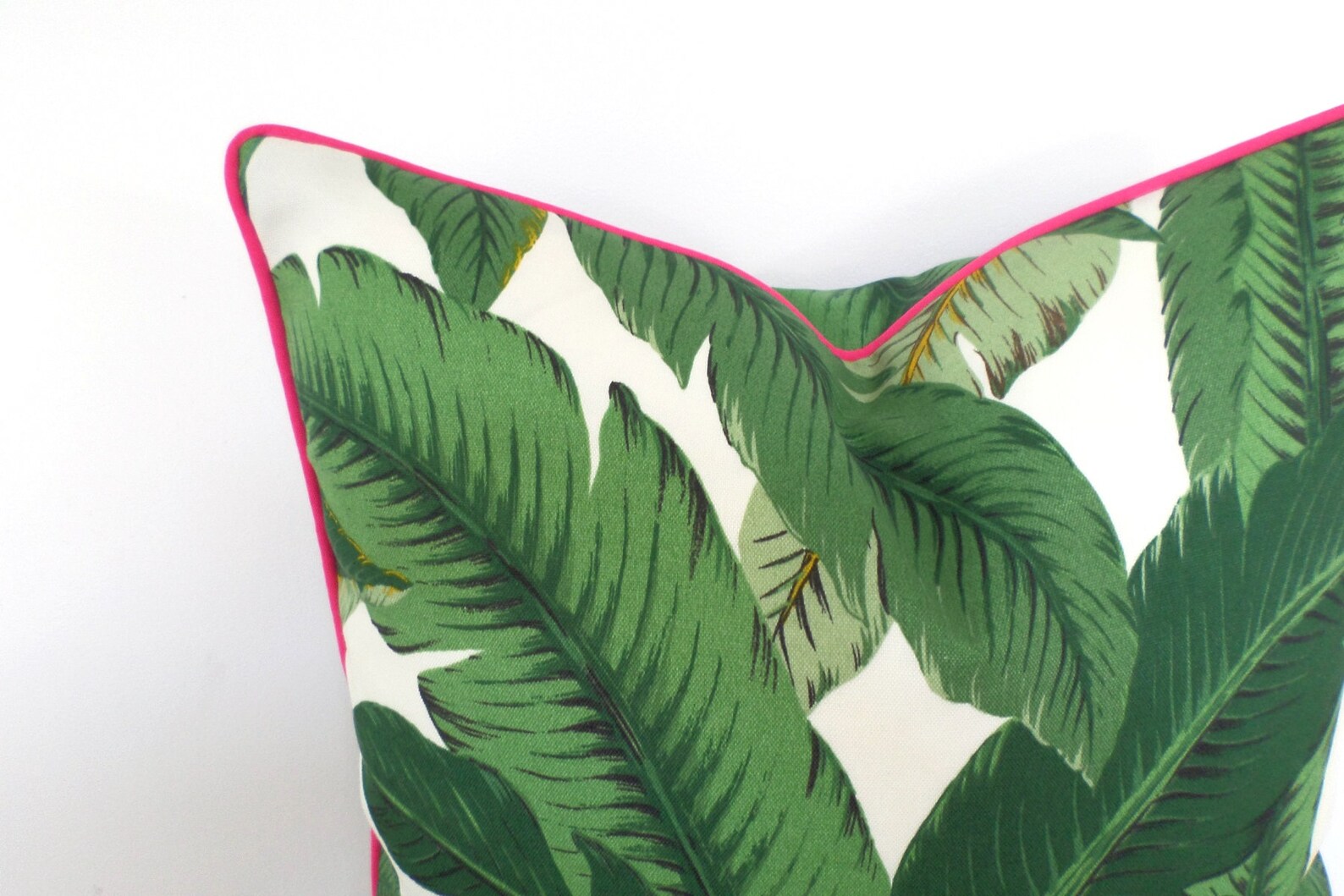 Tropical Pillow Cover Hollywood Regency Decor Palm Leaf Etsy