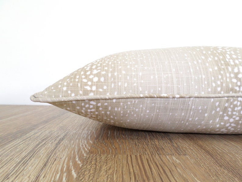 Beige Antelope Pillow Case Designer Fabric Beige Fawn Pillow Etsy