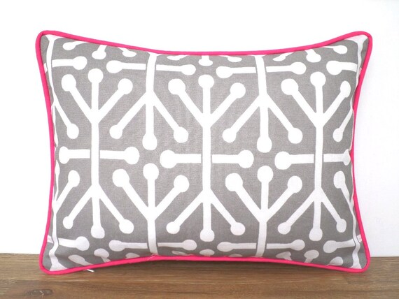 Gray outdoor pillow cover 14x10 small Small lumbar pillow | Etsy