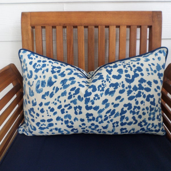Blue Leopard Pillow Cases Etsy
