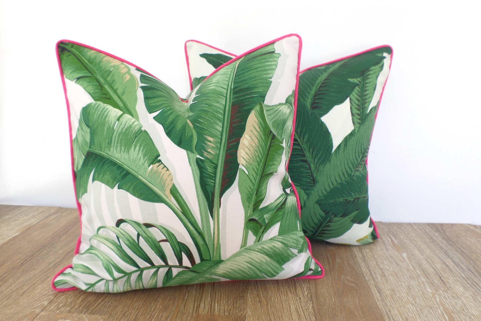 Tropical Pillow Cover Hollywood Regency Decor Palm Leaf Etsy