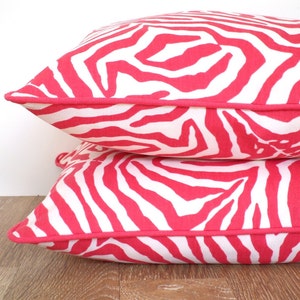 Pink Zebra Pillow 