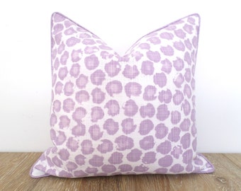 Orchid accent pillow cover cheetah print, light purple throw pillow case modern bedroom decoration