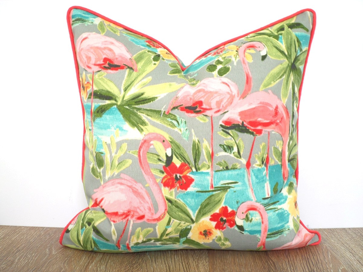 flamingo pillows for outside