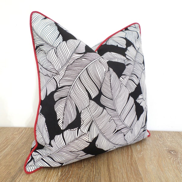 Black Outdoor Pillow Etsy
