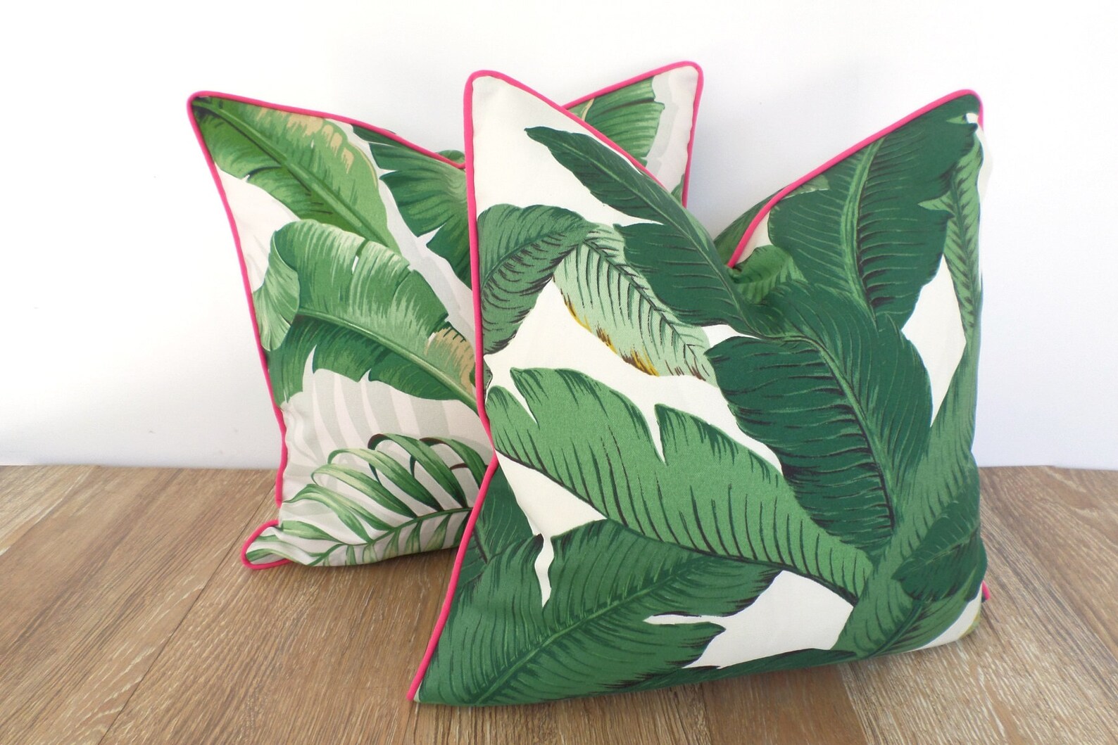 Tropical Pillow Cover Hollywood Regency Decor Palm Leaf Etsy
