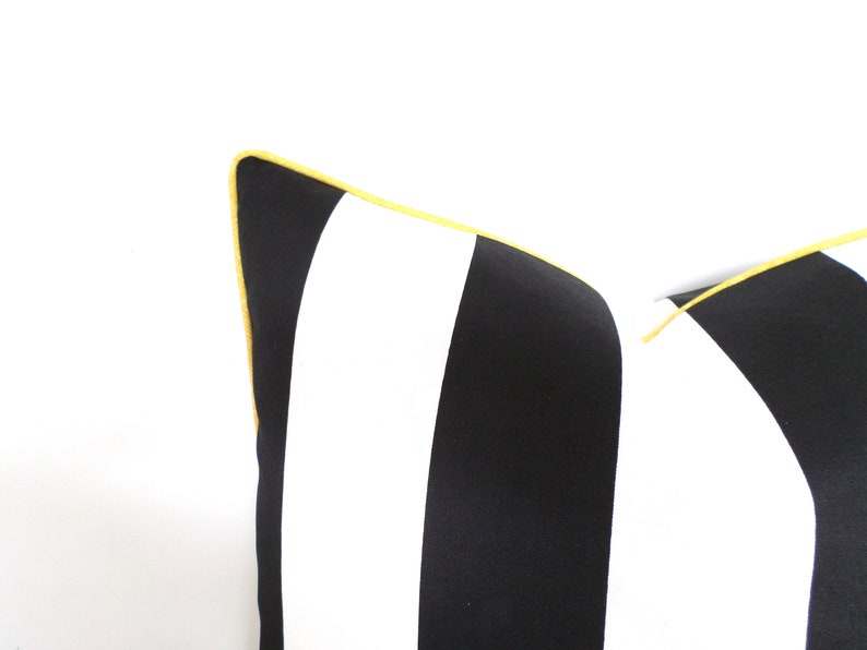 Black and White Outdoor Pillow Cover 20x20 Black Outdoor Etsy