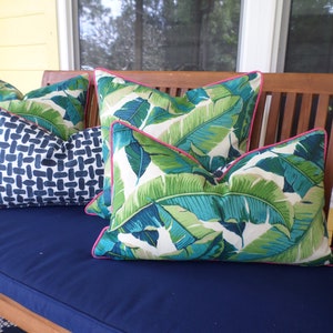 Cubierta lumbar tropical al aire libre 20x12 juego de dos, funda de almohada geométrica al aire libre decoración de la casa de playa imagen 6