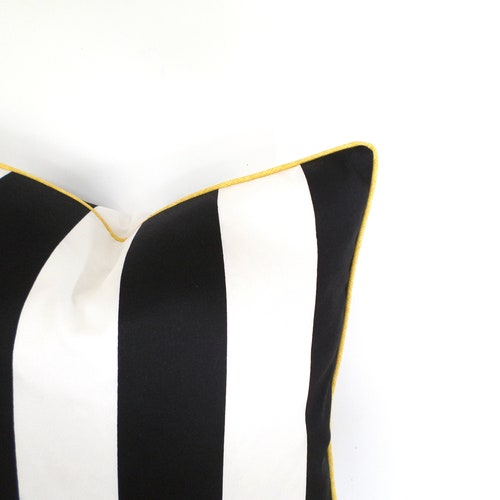 Black Pillow Cover 16x16 Swaying Palm Print Tropical Outdoor Etsy