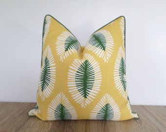 yellow outdoor pillow cover 20x20 bohemian decor, olive green pillow case modern home